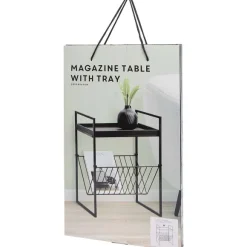 Merk Woonaccessoires></noscript>Bijzettafel Met Tijdschriftenrek