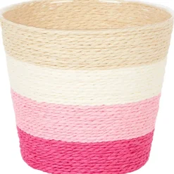Merk Bloempotten></noscript>Home Accents Bloemenmand Met Strepen