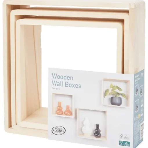 Merk Woonaccessoires>Home Accents Houten Wandboxen