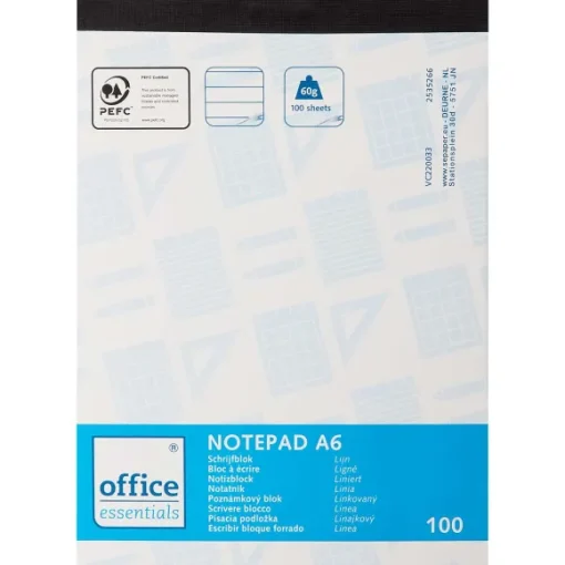 Office Essentials Papier & Schriften> Schrijfblokken A6