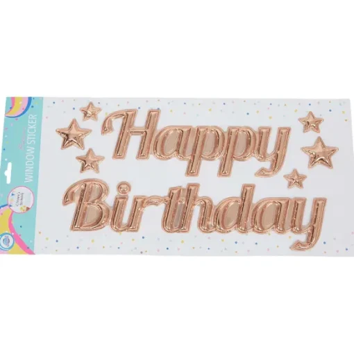 Disney Knutselen>Party Universe Happy Birthday Ballon-Raamsticker